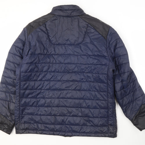 Marks and Spencer Men's Blue Puffer Jacket, Size L