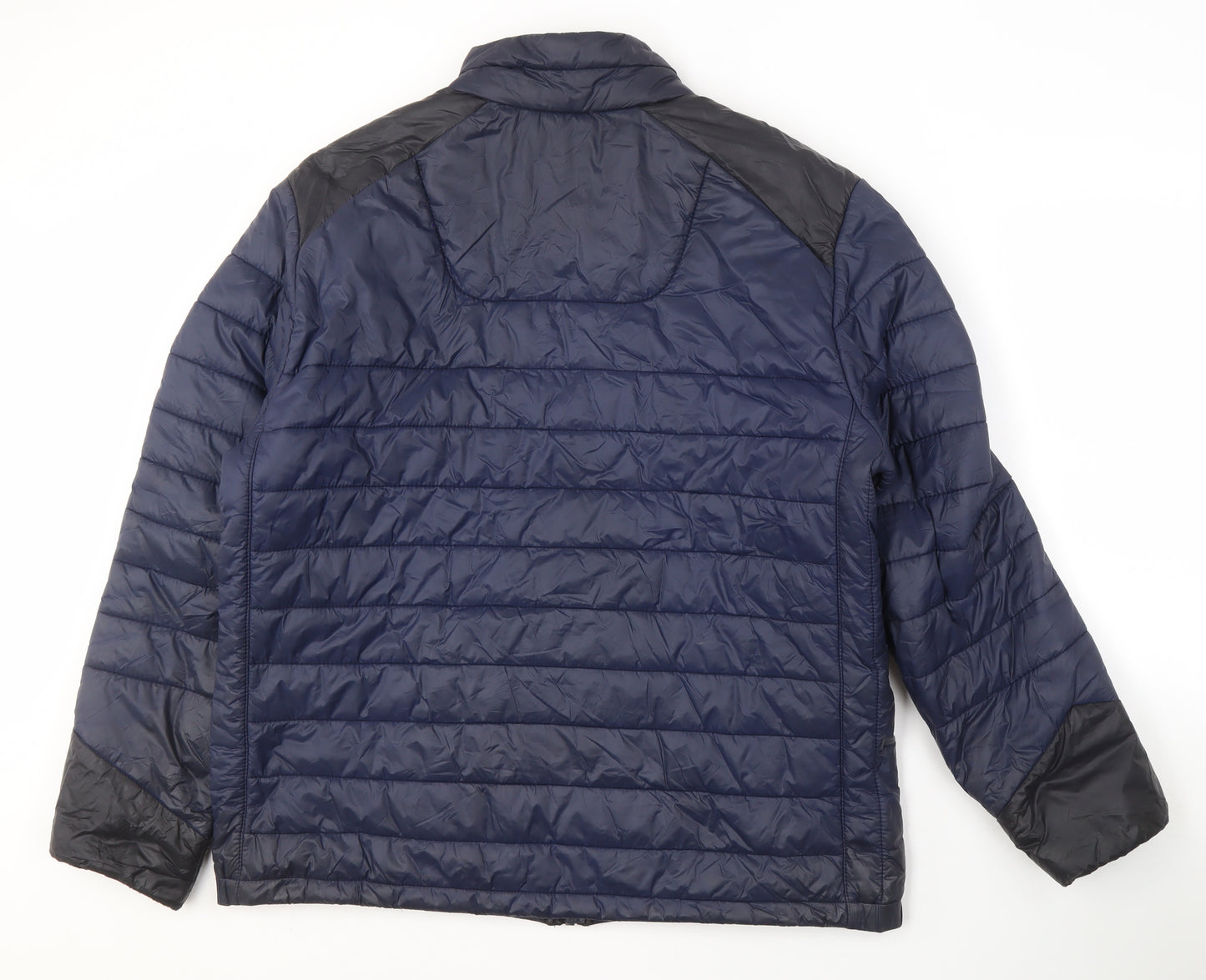 Marks and Spencer Men's Blue Puffer Jacket, Size L