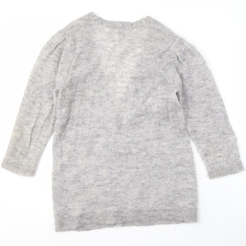 Gap Women's Grey V-Neck Cardigan, Size S