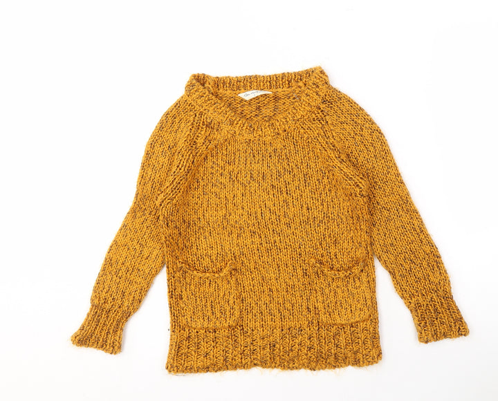 Miss Selfridge Women's Yellow Pullover Jumper Size 6