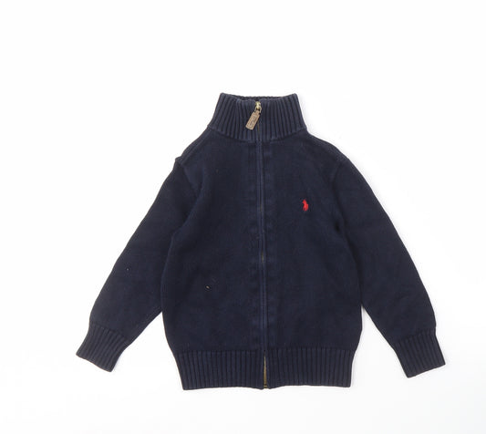 Polo Ralph Lauren Boys Blue Full Zip Jumper, 5 Years