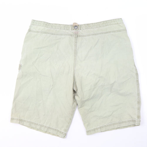 Life is good Women's Green XL Cotton Casual Shorts
