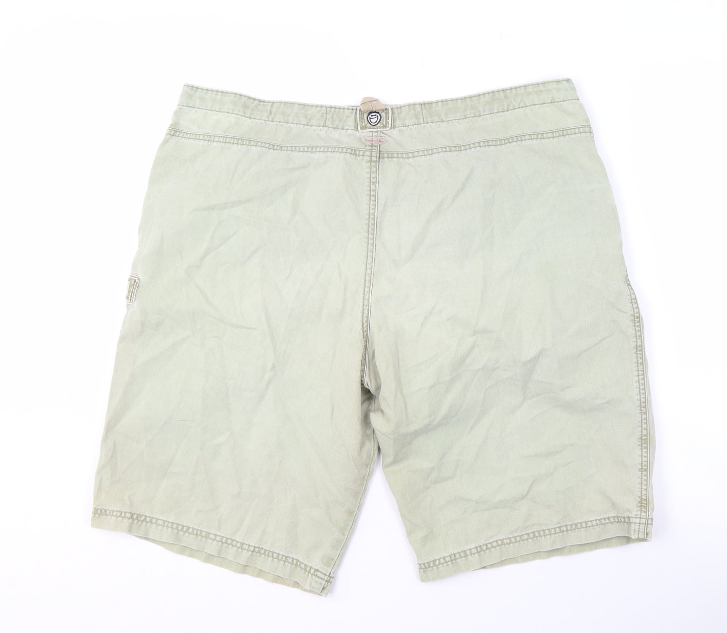 Life is good Women's Green XL Cotton Casual Shorts