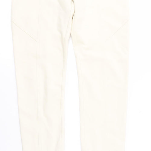 Pinko Women's Ivory Trousers, Size 10, Ankle Zip