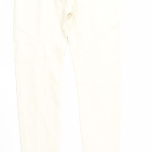 Pinko Women's Ivory Trousers, Size 10, Ankle Zip