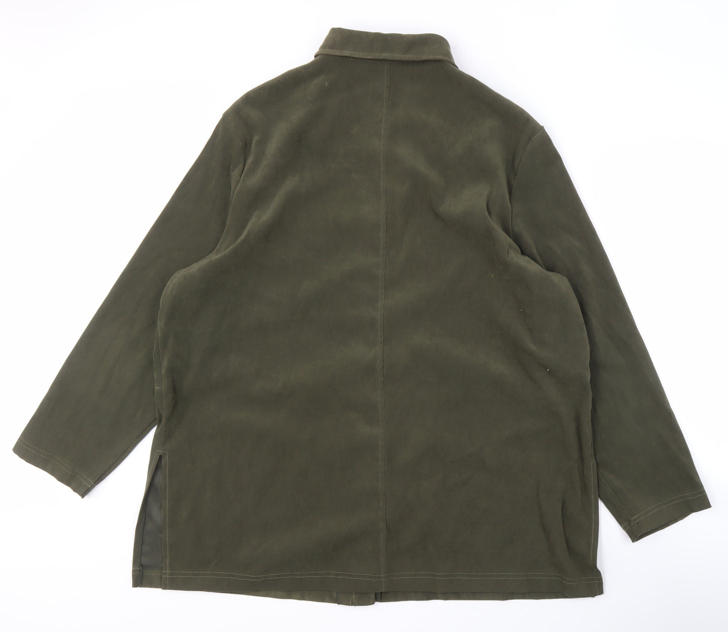 Variations Women's Green Plus Size Button-Up Shirt