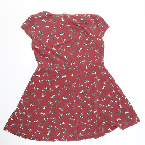 Red Herring Women's Red Floral Dress Size 16