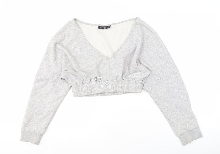 The Couture Club Women's Grey Pullover Sweatshirt M