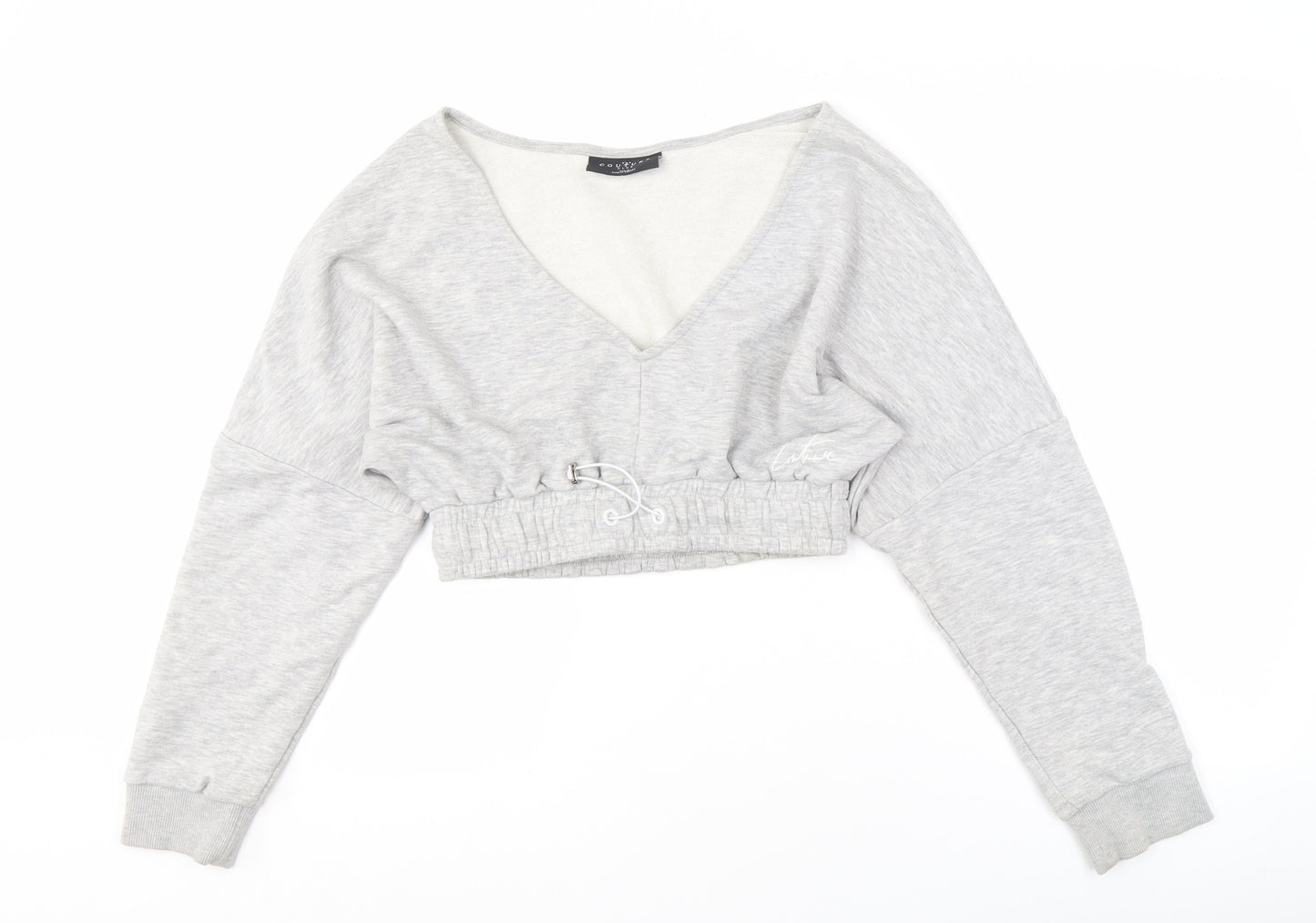 The Couture Club Women's Grey Pullover Sweatshirt M