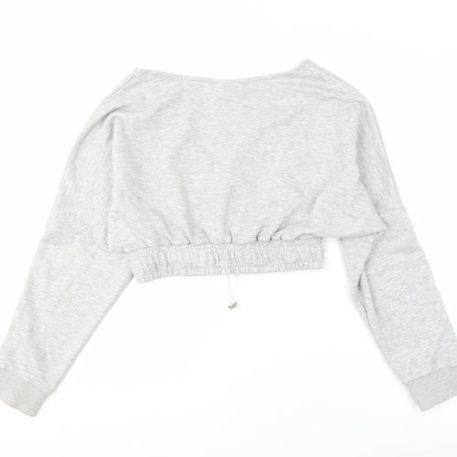 The Couture Club Women's Grey Pullover Sweatshirt M