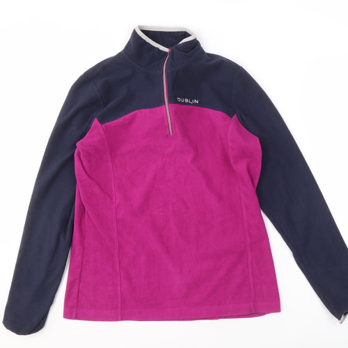 Dublin Women's Pink/Navy Pullover Sweatshirt - Size S