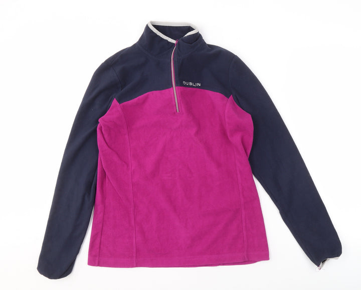 Dublin Women's Pink/Navy Pullover Sweatshirt - Size S