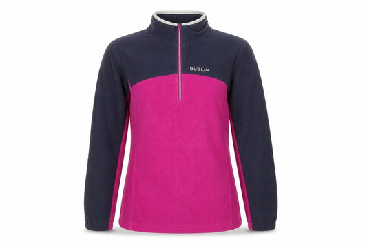 Front view of Dublin Women's Pink/Navy Pullover Sweatshirt -, size S