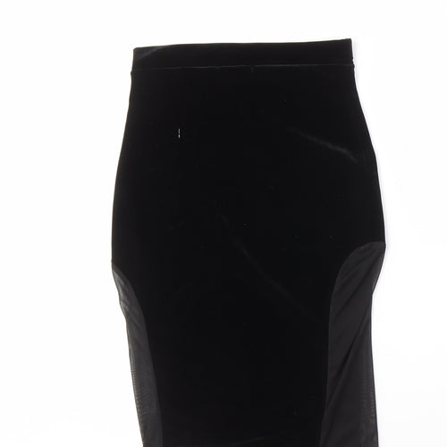 Missguided Women's Black Velvet Pencil Skirt Size 8