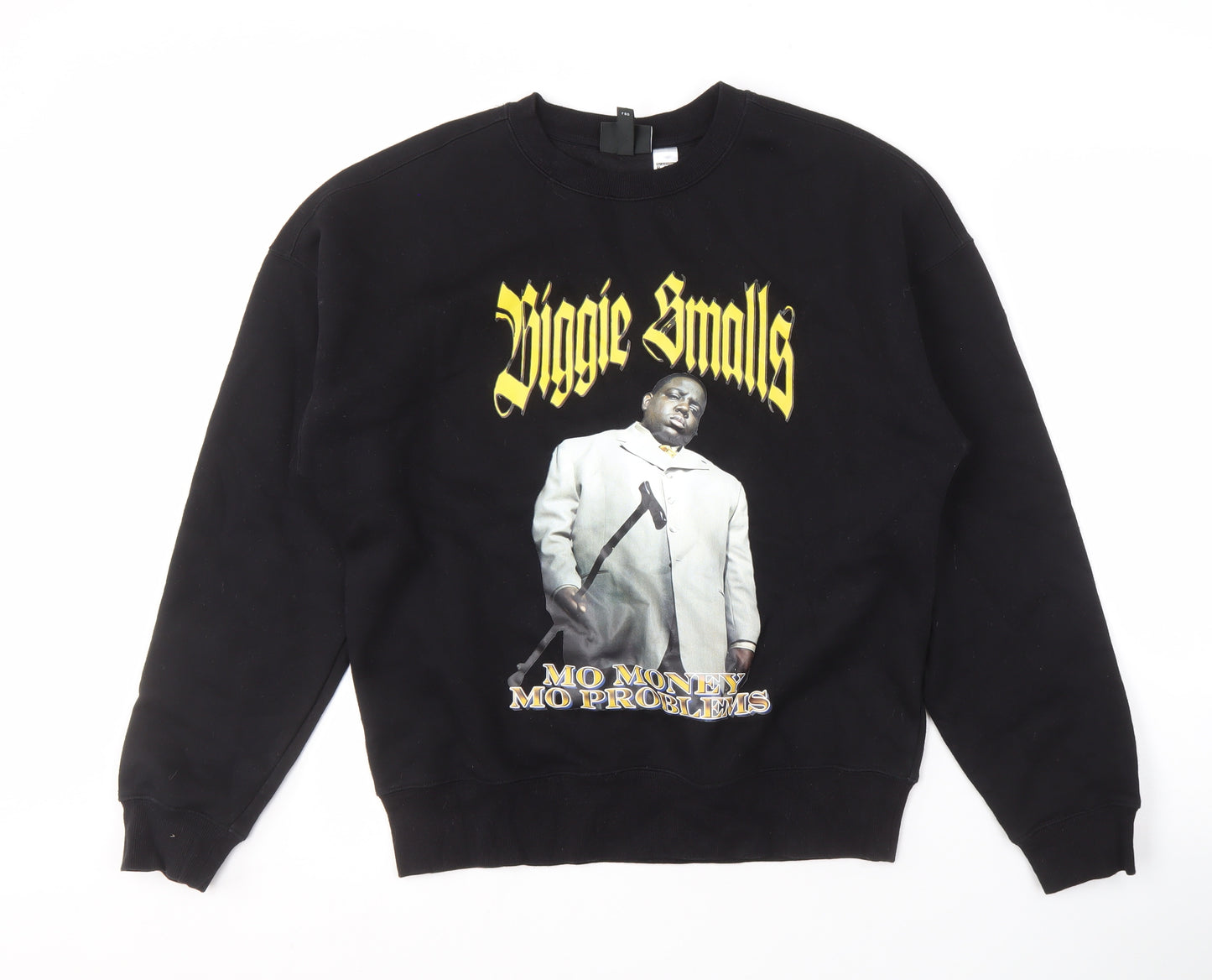 H&M Black Oversized Graphic Sweatshirt Unisex S