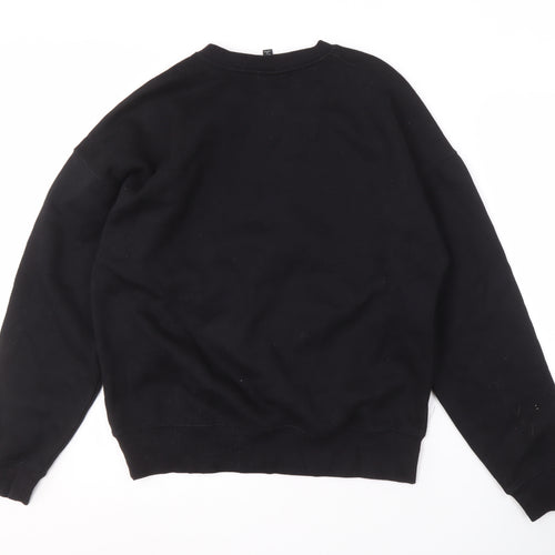 H&M Black Oversized Graphic Sweatshirt Unisex S