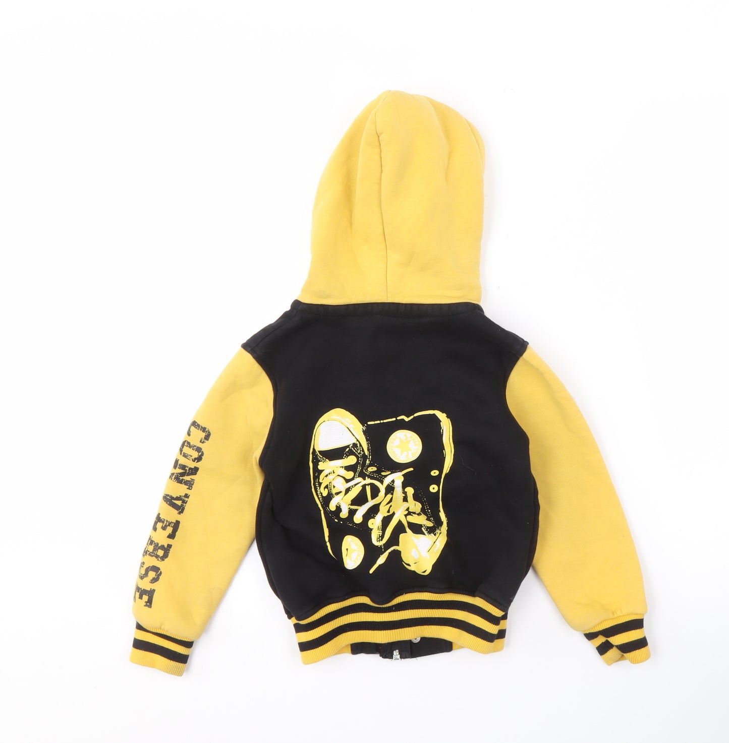 Converse Boys Black Yellow Varsity Jacket 3 Years