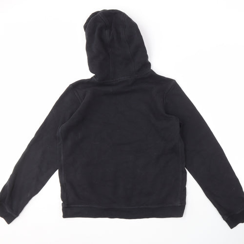 Nike Boys Black XL Pullover Hoodie with Logo, Casual Comfort