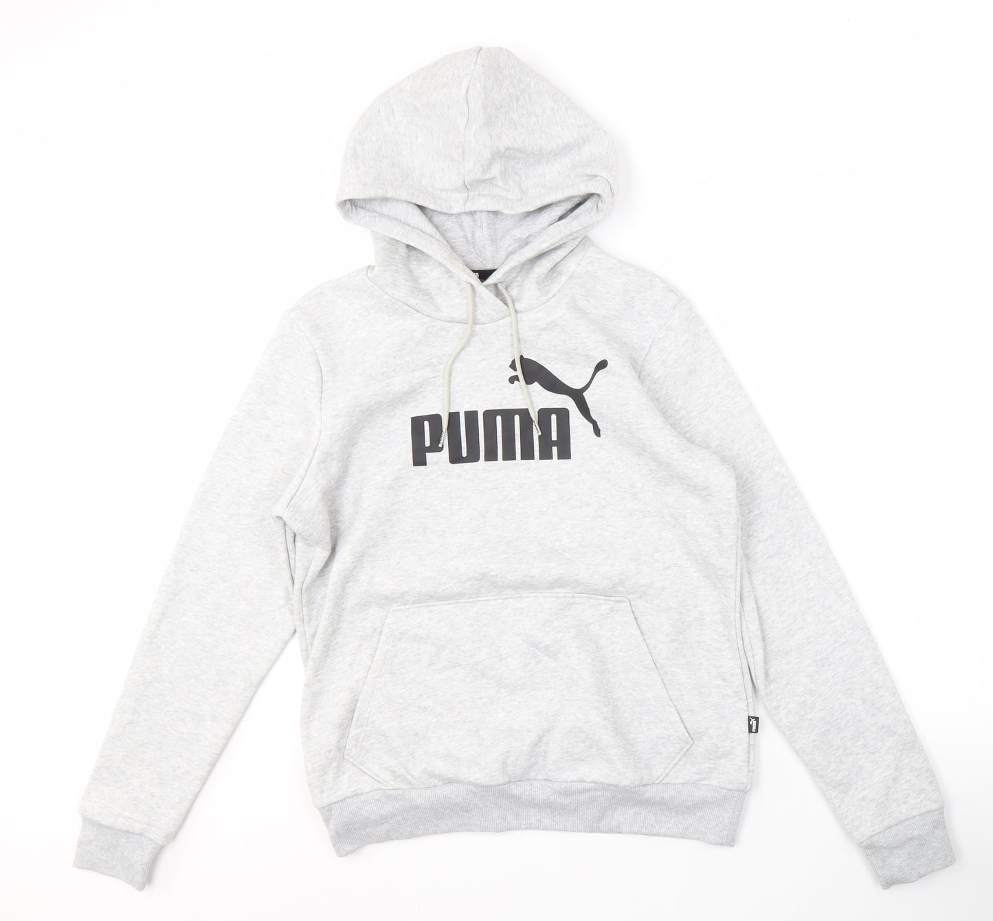 Puma Men's Grey Medium Pullover Hoodie with Logo