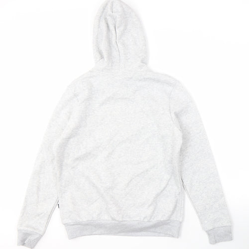 Puma Men's Grey Medium Pullover Hoodie with Logo