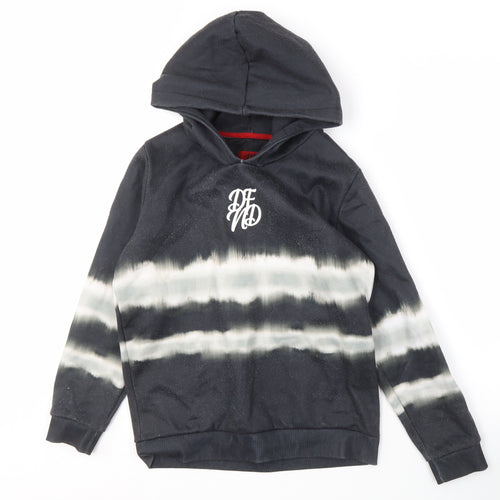 DFND Boys Black Tie Dye Pullover Hoodie in Size 13-14 Years