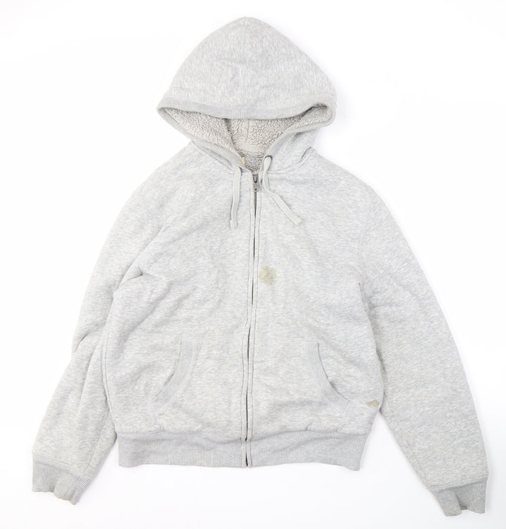 GAP Men's Grey Full Zip Hoodie, Size M, Casual Wear