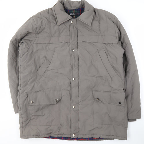 JBC Men's Grey Snap Coat Size L