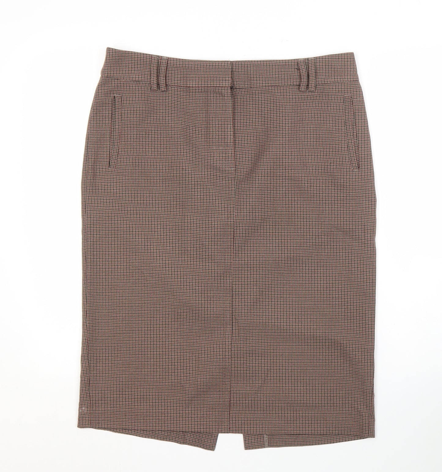 Marks and Spencer Women's Multicoloured Check Pencil Skirt Size 14