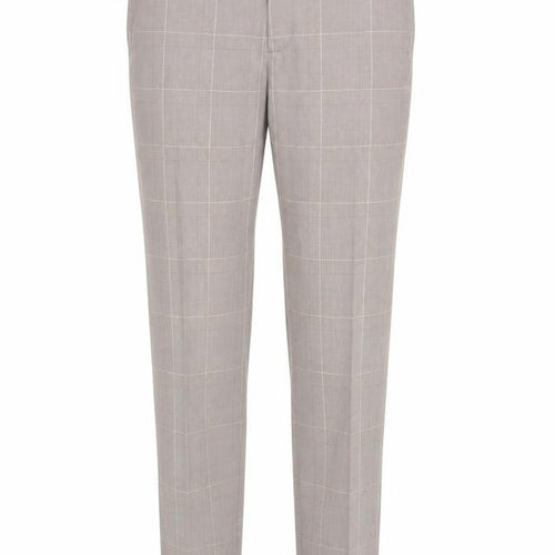 H&M Women’s Beige Check Slim Fit Trousers Size 8