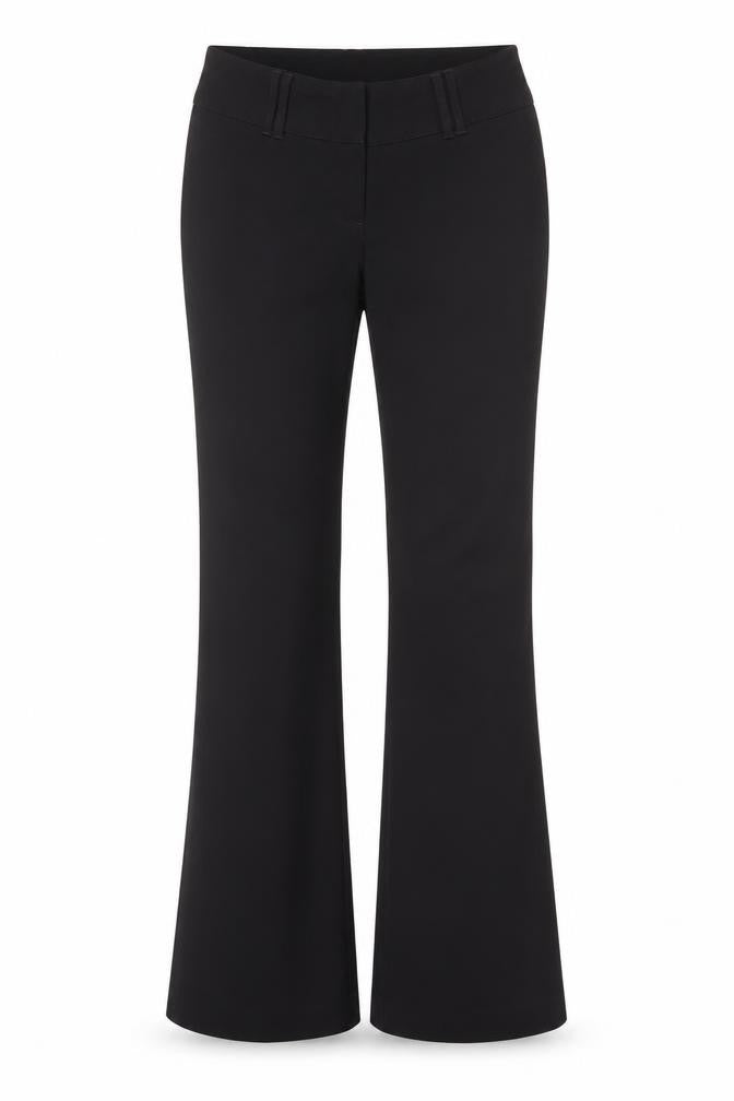 Front view of Divided Women's Black Trousers, size 12, Polyester Blend