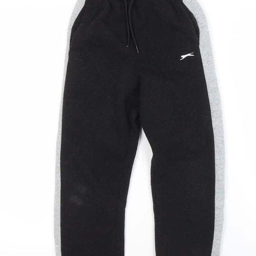 Slazenger Boys Black Jogger Trousers, 7-8 Years, Polyester