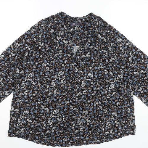 Marks and Spencer Women's Blue Paisley Blouse Size 14