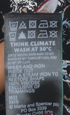 Marks and Spencer Women's Blue Paisley Blouse Size 14