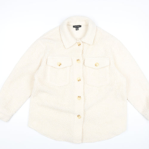 New Look Women’s Ivory Fleece Jacket Size 12