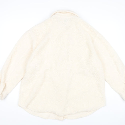 New Look Women’s Ivory Fleece Jacket Size 12