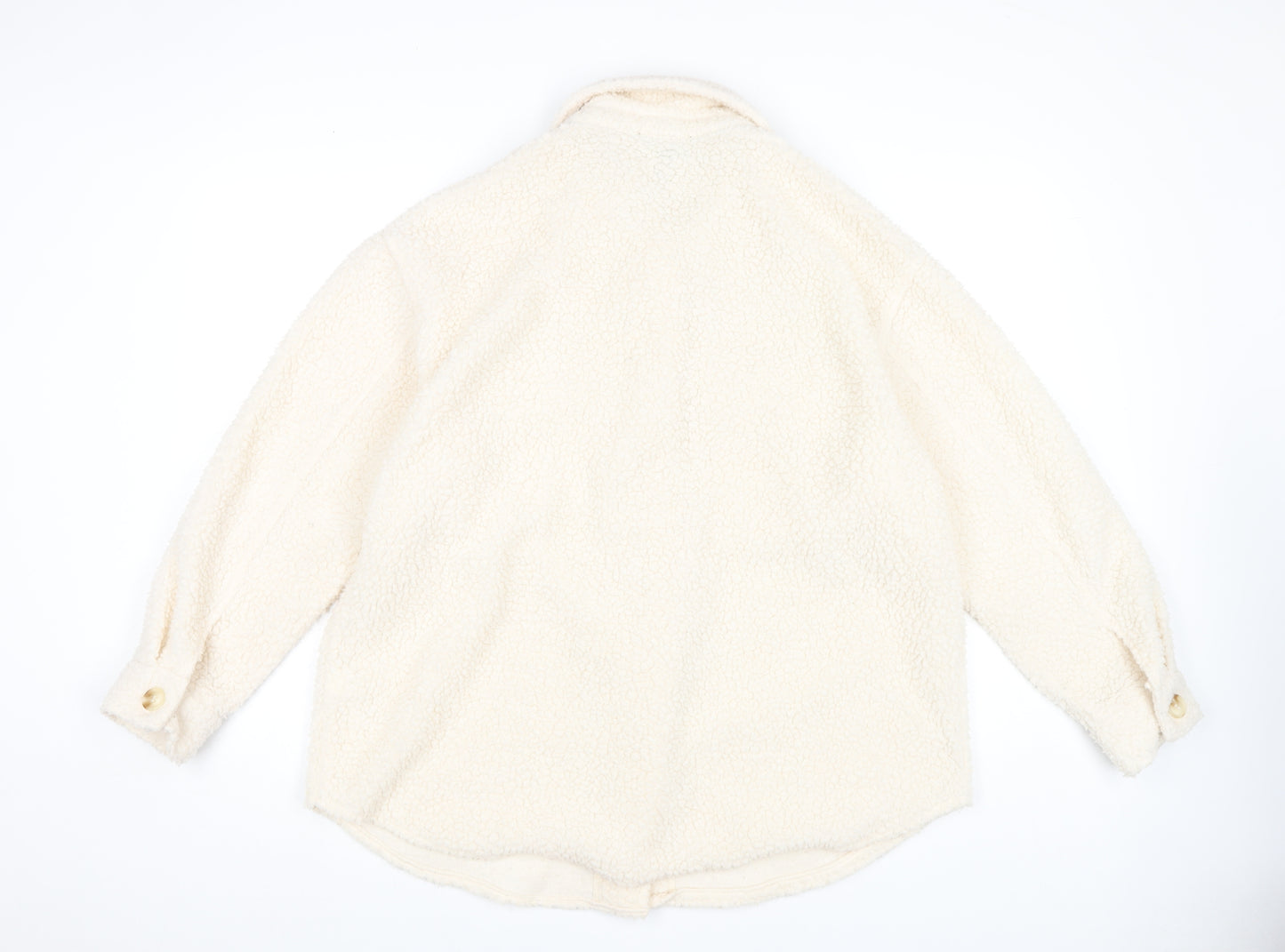 New Look Women’s Ivory Fleece Jacket Size 12