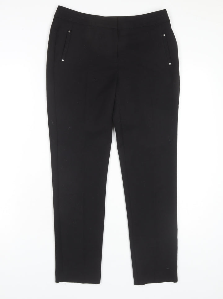 Wallis Black Slim Trousers UK 8 Women's