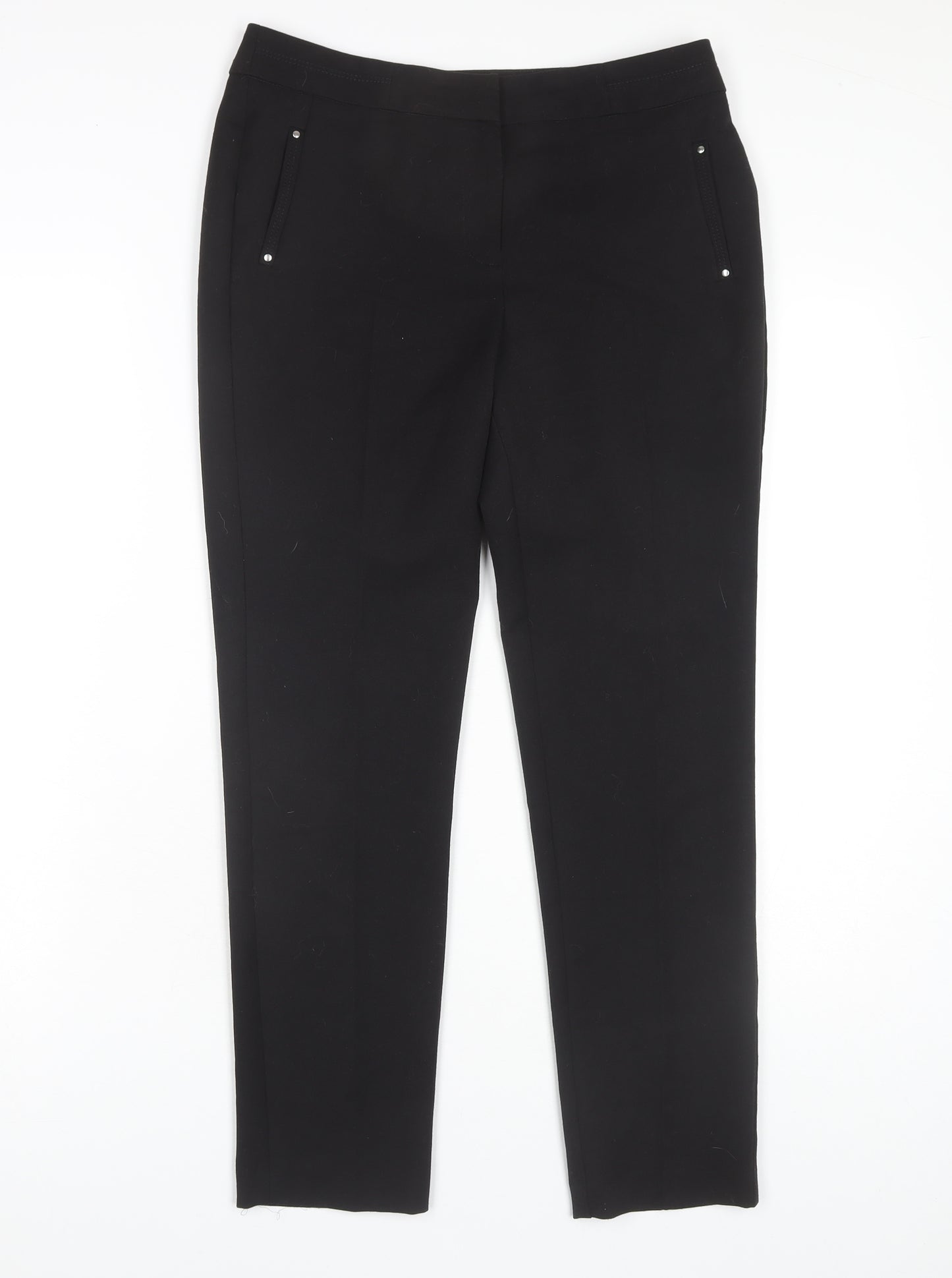 Wallis Black Slim Trousers UK 8 Women's
