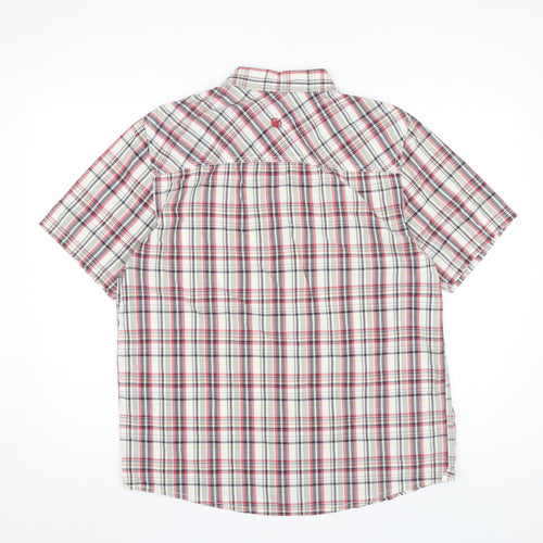 Fat Face Men's Plaid Multicoloured Short Sleeve Shirt L