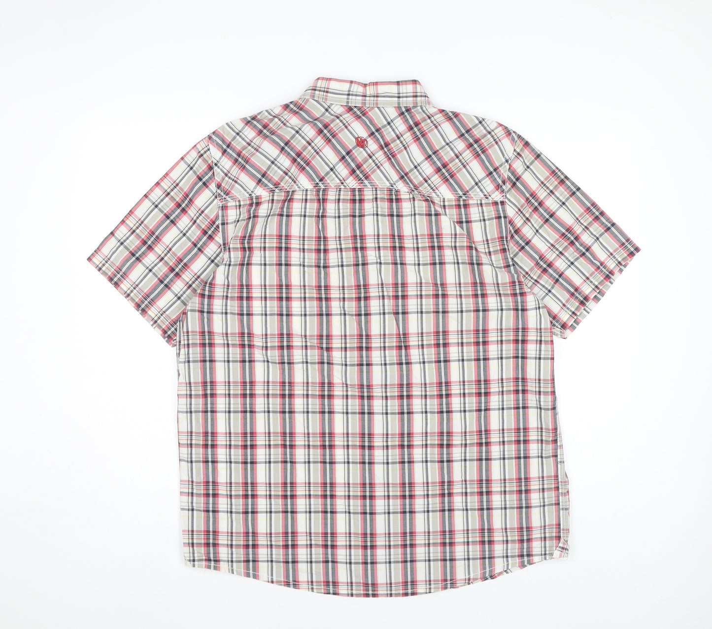 Fat Face Men's Plaid Multicoloured Short Sleeve Shirt L