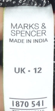 Marks and Spencer Women's Black Pencil Skirt, Size 12