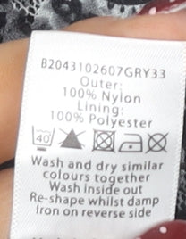 Bm Women's Floral Grey Skirt Size 20