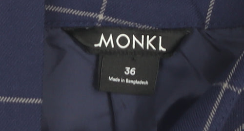 Monki Women's Blue Check Pencil Skirt Size 8