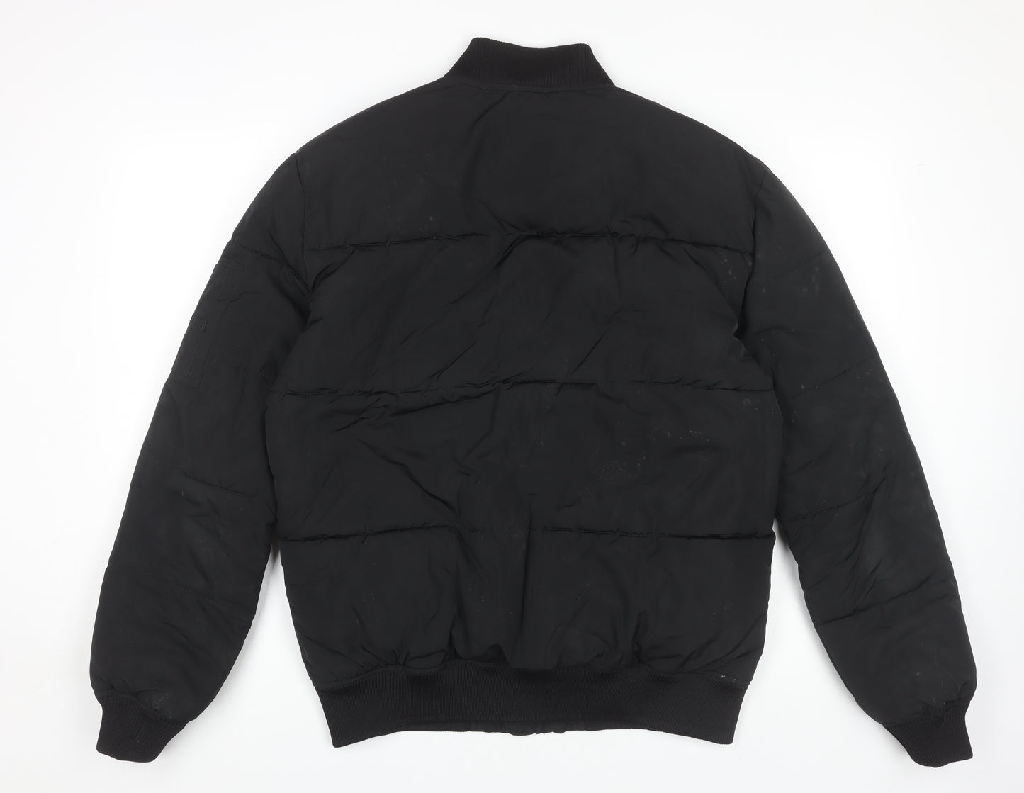 H&M Men's Black Bomber Jacket, Size S, Casual Wear