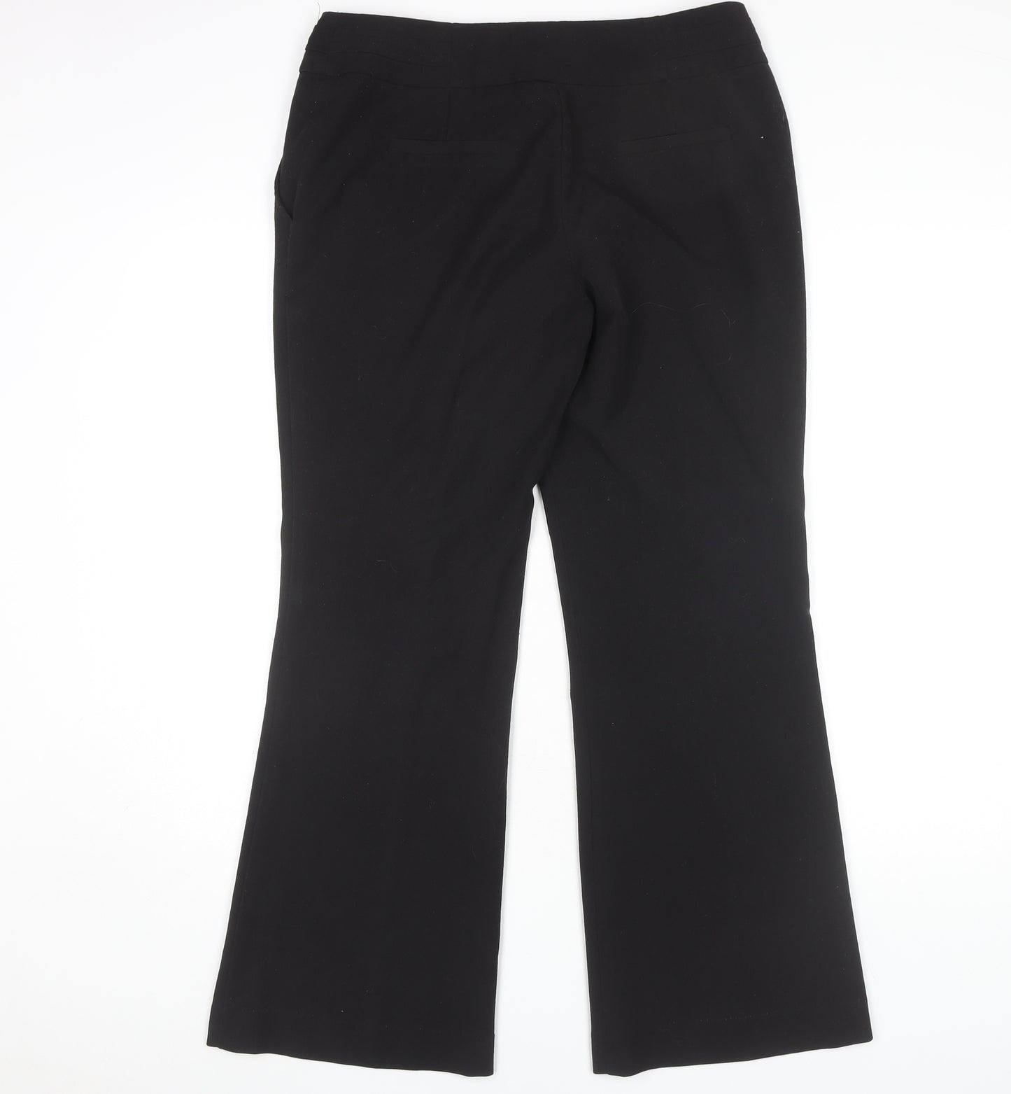 Wallis Black Flared Trousers, Size 12, Women's Elegant Fit