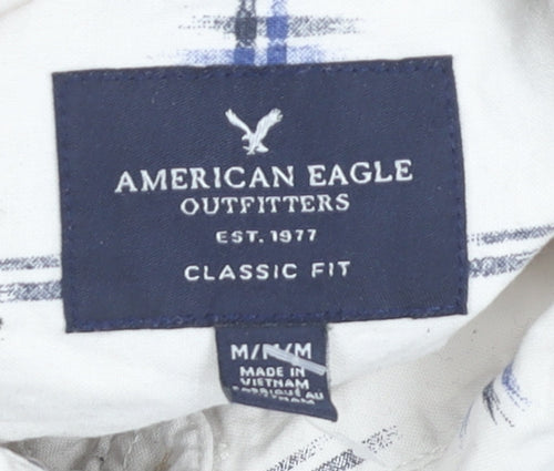 American Eagle Men's White Classic Fit Shirt M