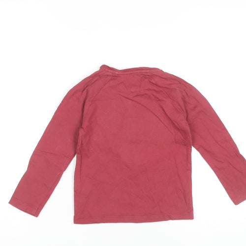 Mini Boden Girls Red Long Sleeve T-Shirt 4-5 Years, Animal Print