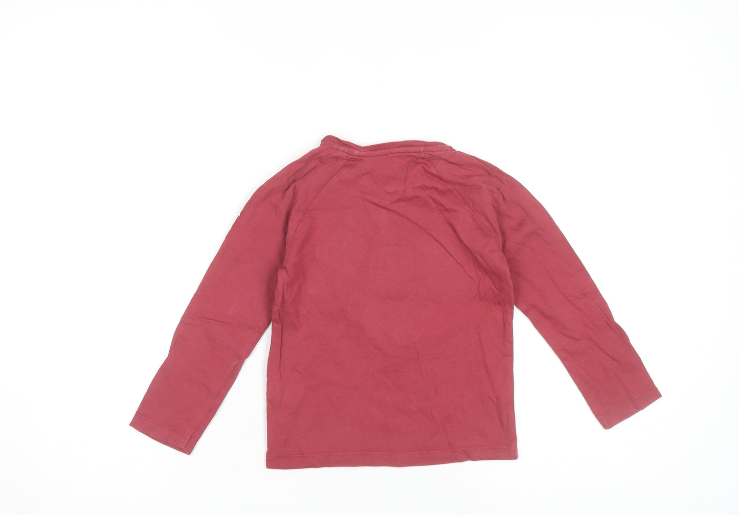 Mini Boden Girls Red Long Sleeve T-Shirt 4-5 Years, Animal Print