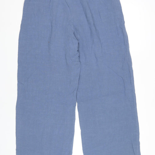 ASOS Design Women's Blue Wide-Leg Trousers Size 12