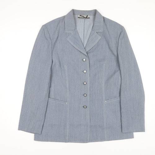 Marcona Women's Blue Size 14 Button Blazer